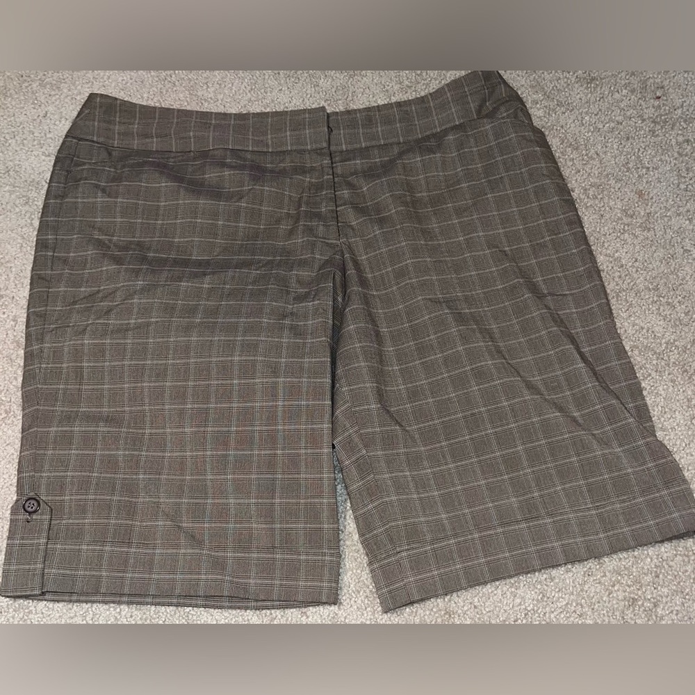 Lane Bryant Brown Tan Bermudas Tailored Shorts